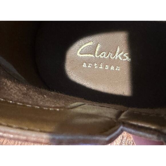 Clarks Women’s Maypearl Ramie Leather Ankle Boots Tan Size 5.5 – Timeless Style - Picture 9 of 10